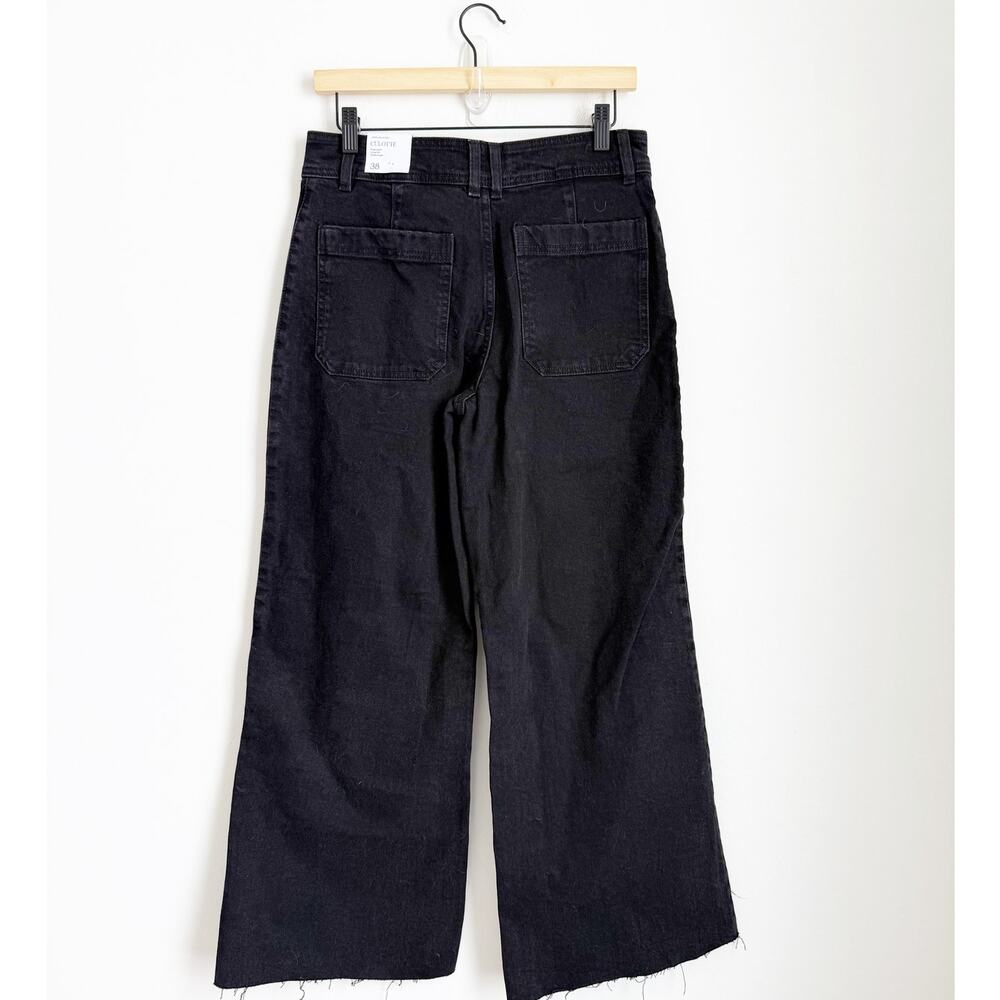 Mango NWT high Rise Black Wash Culotte Jean Catherin US 6 - Picture 4 of 5